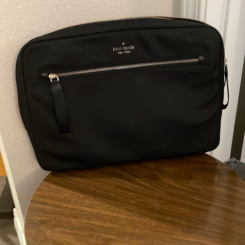 kate spade Black Laptop Sleeve with Front Zip Pocket